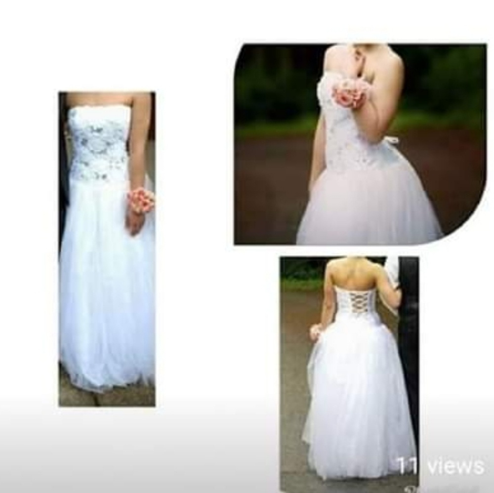 Jessica McClintock Size 5 white ballgown